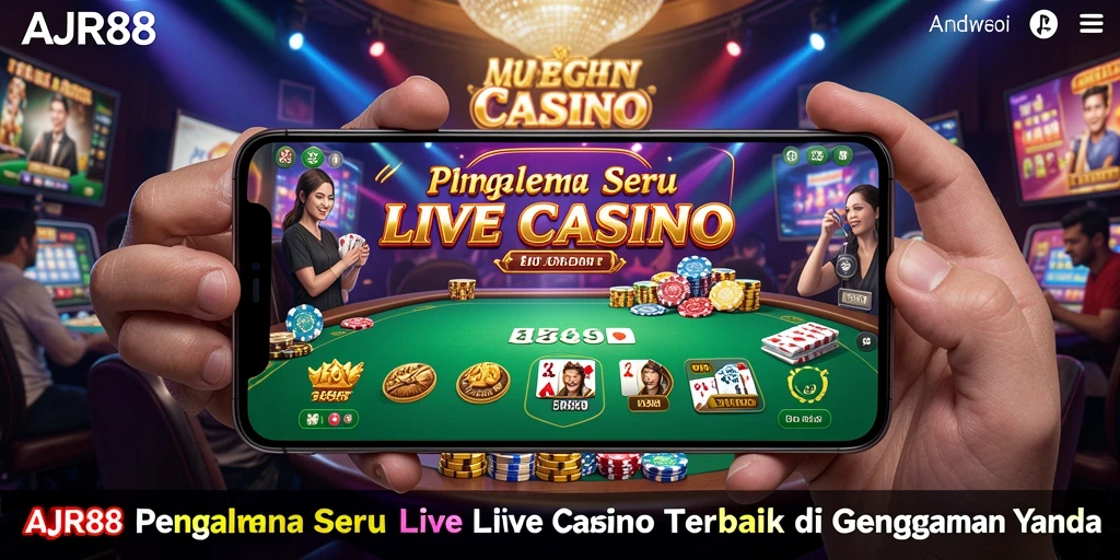 Tampilan gameplay AJR88 yang menarik dengan dealer langsung.