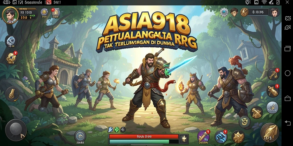 Tampilan gameplay RPG yang mendebarkan di ASIA918.