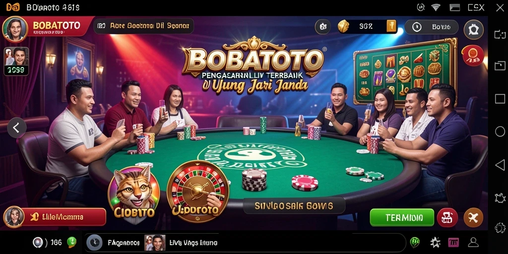 Tampilan menarik dari gameplay Live Casino di BOBATOTO.