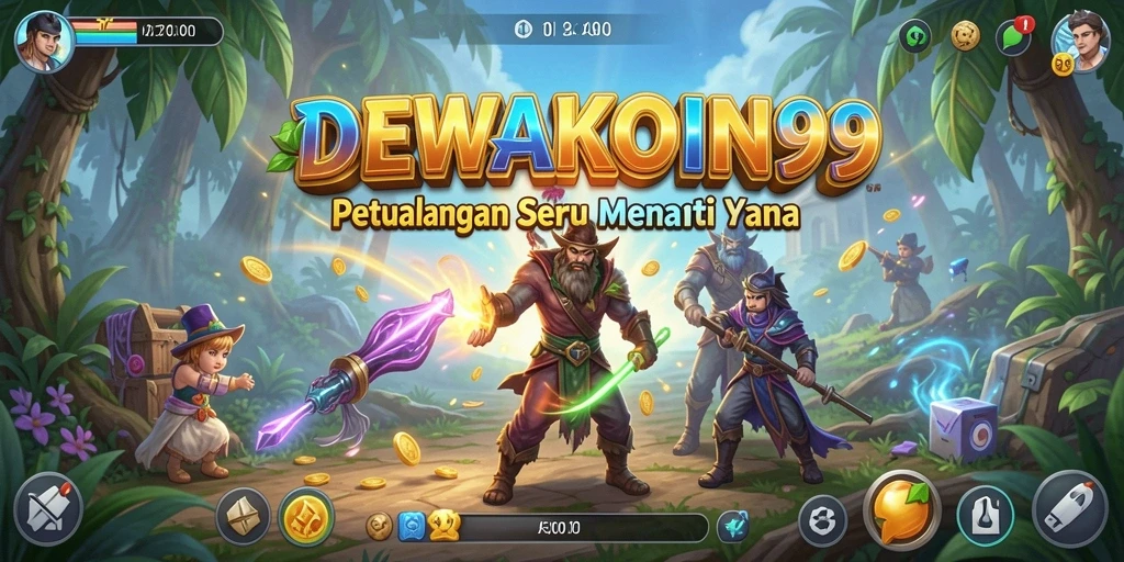 Screenshot utama DEWAKOIN99 menampilkan aksi seru dalam gameplay petualangan.