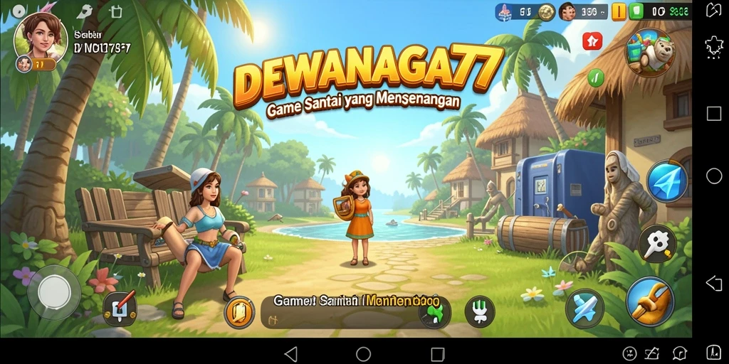 Screenshot gameplay DEWANAGA77 yang menampilkan suasana bermain yang santai.
