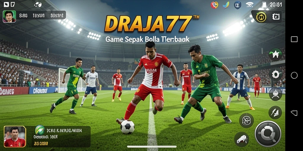 Gameplay menarik dari DRAJA777 yang menyajikan pertandingan sepak bola.