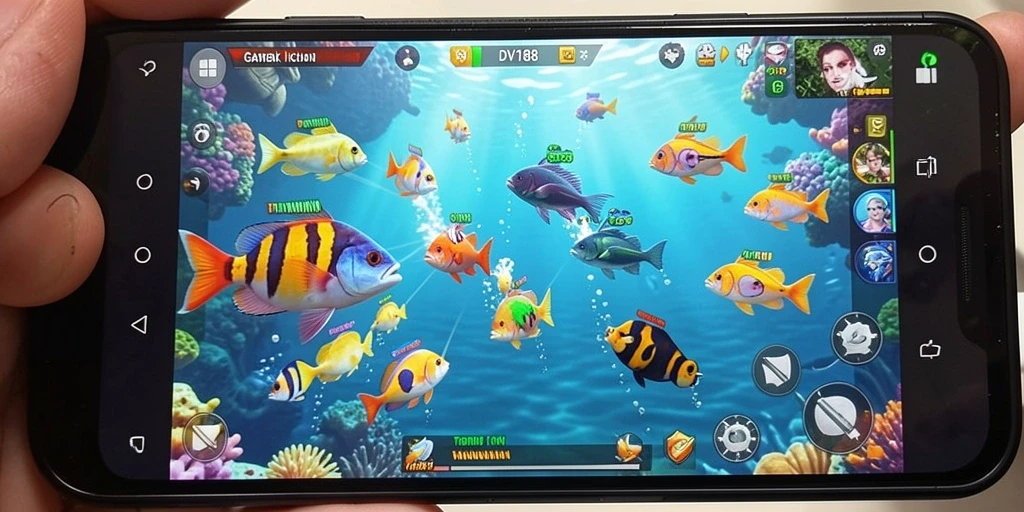 Tampilan gameplay menarik dari DV188 saat menangkap ikan.