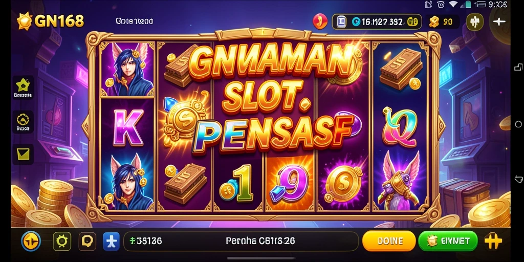 Screenshot gameplay GN168 dengan tampilan gulungan Slot yang menarik.