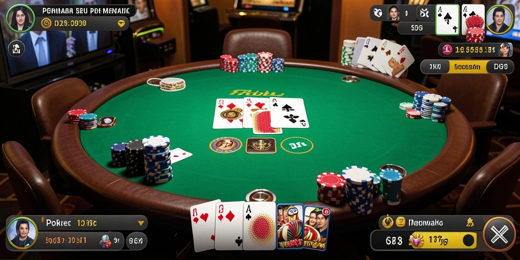 Tampilan gameplay poker yang menarik dan interaktif di ID678.