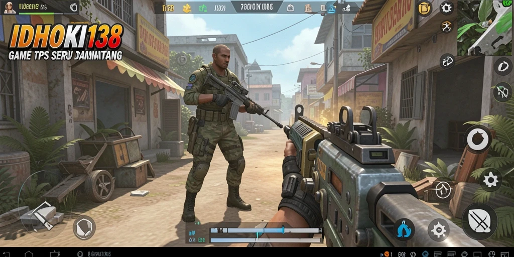 Tampilan gameplay seru IDRHOKI138 dalam pertempuran TPS.