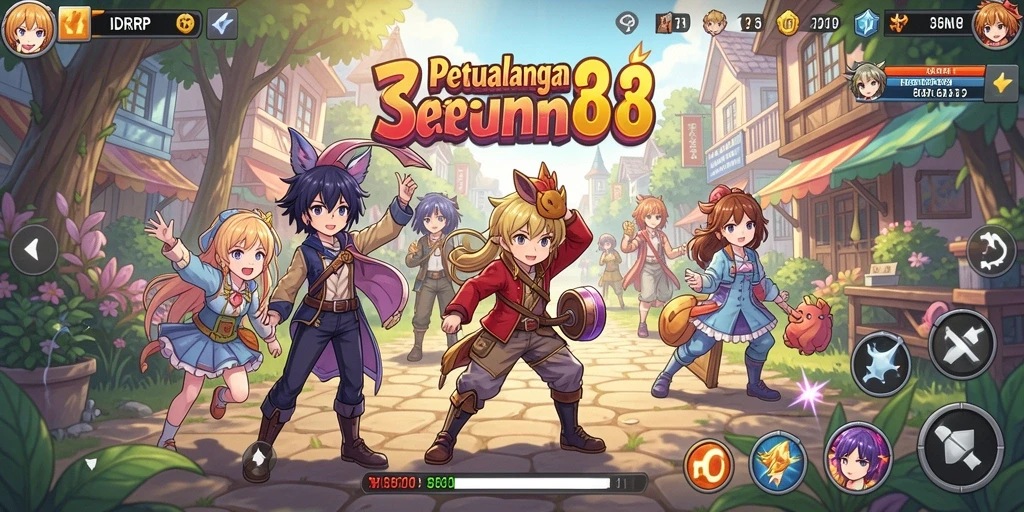 Tampilan gameplay IDRRP yang menakjubkan dalam dunia Anime.