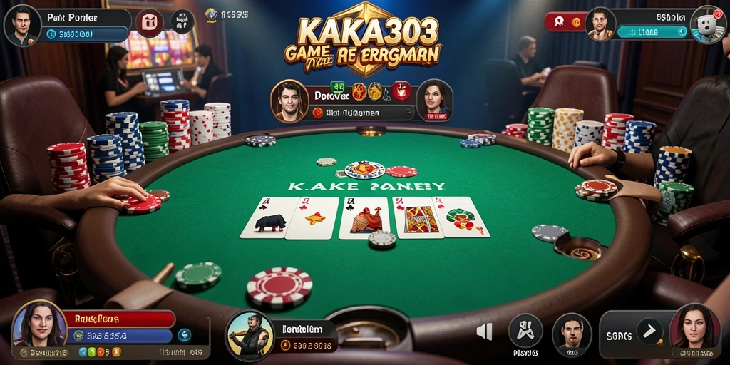 Screenshot gameplay KAKA303 menampilkan suasana Poker yang mendebarkan.