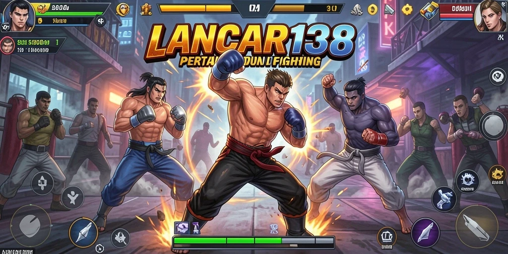 Tangkapan layar gameplay LANCAR138 saat pertarungan intens di arena.