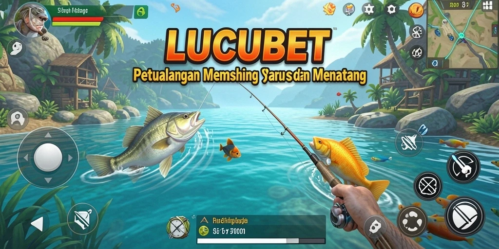Gameplay seru LUCUBET saat menangkap ikan.