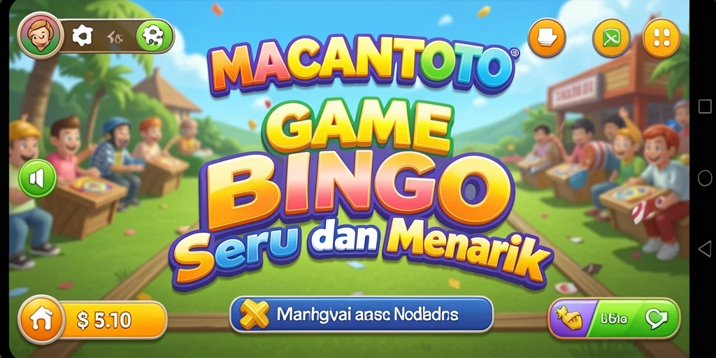 Screenshot gameplay utama dari MACANTOTO menampilkan aksi seru Bingo.