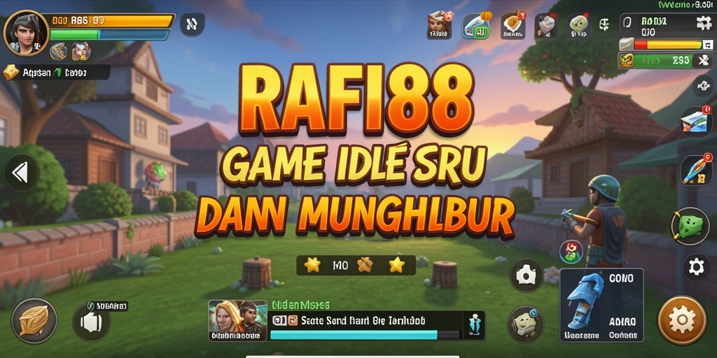 Tampilan gameplay RAFI88 dengan aksi karakter dan sumber daya yang berkembang.
