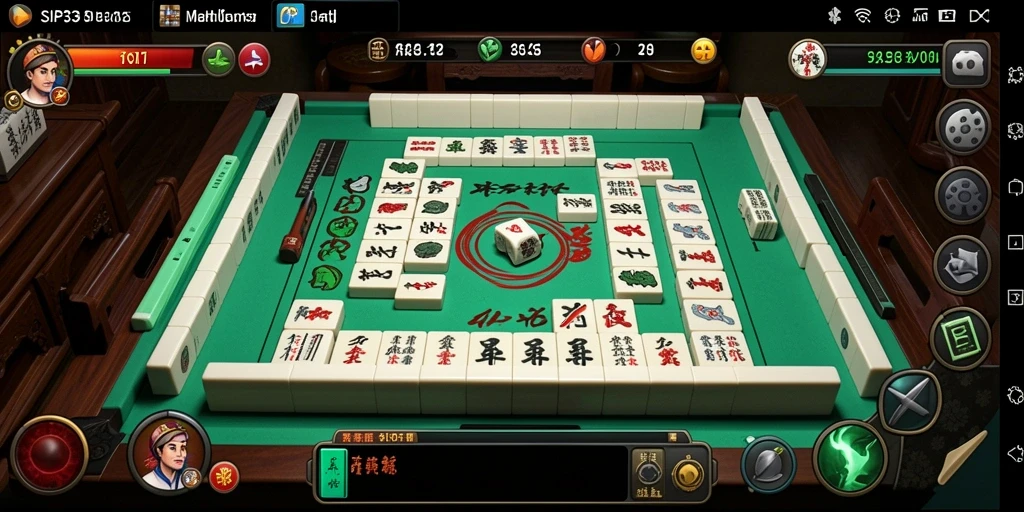 Tampilan sip33 yang menampilkan aksi permainan Mahjong yang menarik.