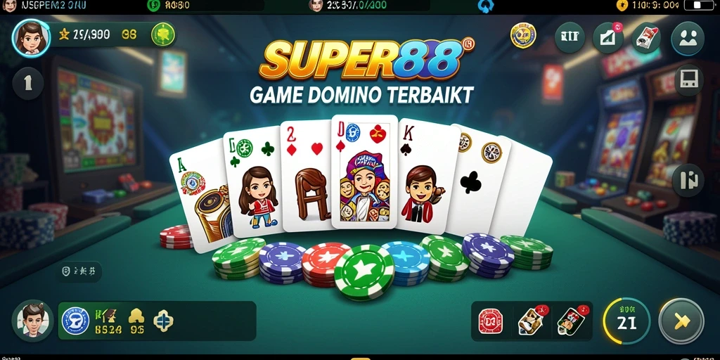 Tampilan gameplay SUPER88 yang menarik dengan suasana bermain Domino.