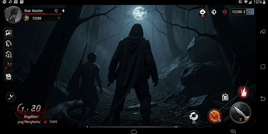 Screenshot gameplay TO288 menampilkan suasana horor yang menegangkan.
