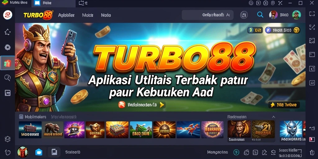 Tampilan antarmuka utama TURBO88 yang intuitif dan mudah digunakan.